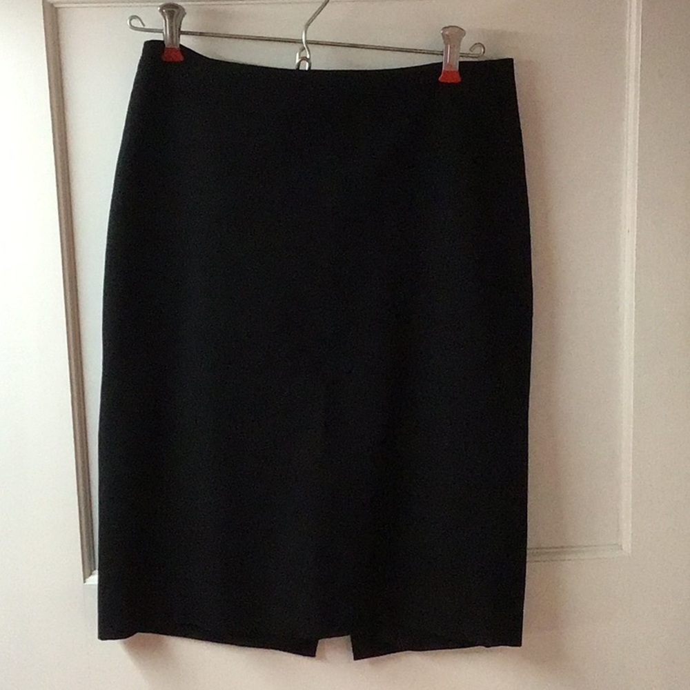 Talbots black skirt with slit in back size 2